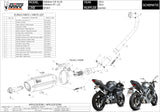 Komplette Abgasanlage Mit Katalysator Und Geräuschzulassung Suono Stahl Schwarz Carbon - Mivv Kompatibel Mit Yamaha Yzf-R 125 (2014-2018)