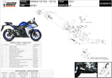 Auspuffendstück Mit Geräuschzulassung Gp Carbon - Mivv Kompatibel Mit Yamaha Yzf-R3 (2015-2024)