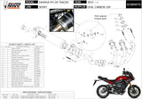Komplette Auspuffanlage Ohne Katalysator Und Mit Geräuschzulassung Oval Carbon Carbon - Mivv Kompatibel Mit Yamaha Tracer 900 Gt (2013-2020)