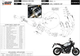 Komplette Auspuffanlage Ohne Katalysator Und Mit Geräuschzulassung Oval Titan Carbon - Mivv Kompatibel Mit Yamaha Xsr 900 (2016-2020)