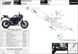 Auspuffendstück Mit Geräuschzulassung Gp Stahl Schwarz - Mivv Kompatibel Mit Yamaha Mt-03 (2016-2024)