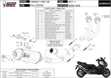 Komplette Auspuffanlage Ohne Katalysator Und Mit Geräuschzulassung Speed Edge Stahl Schwarz Carbon - Mivv Kompatibel Mit Yamaha T-Max 530 (2017-2019)
