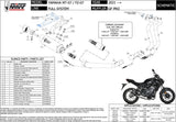 Komplette Auspuffanlage Ohne Katalysator Und Mit Geräuschzulassung Gppro Titan - Mivv Kompatibel Mit Yamaha Mt-07 (2021-2024)