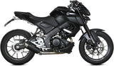 Komplette Abgasanlage Mit Katalysator Und Geräuschzulassung Gppro Stahl Schwarz - Mivv Kompatibel Mit Yamaha Mt-125 (2020-2024)