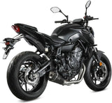 Komplette Abgasanlage Mit Katalysator Und Geräuschzulassung Delta Race Stahl Schwarz Carbon - Mivv Kompatibel Mit Yamaha Mt-07 (2021-2024)