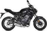Komplette Auspuffanlage Ohne Katalysator Und Ohne Geräuschzulassung Delta Race Edelstahl Carbon - Mivv Kompatibel Mit Yamaha Fz-07 (2021-2024)