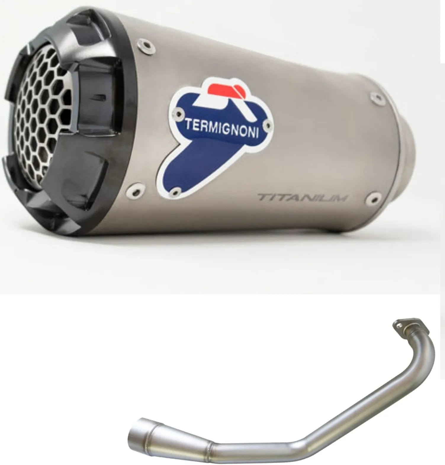 Komplette Auspuffanlage Ohne Katalysator Und Ohne Geräuschzulassung Gp2R-Rht Titan Aluminium Cap - Termignoni Kompatibel Mit Yamaha N-Max 125 (2017-2020)