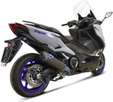 Komplette Auspuffanlage Ohne Geräuschzulassung Carbon Black Carbon Cap - Termignoni Kompatibel Mit Yamaha Xp 560 T-Max (2020)