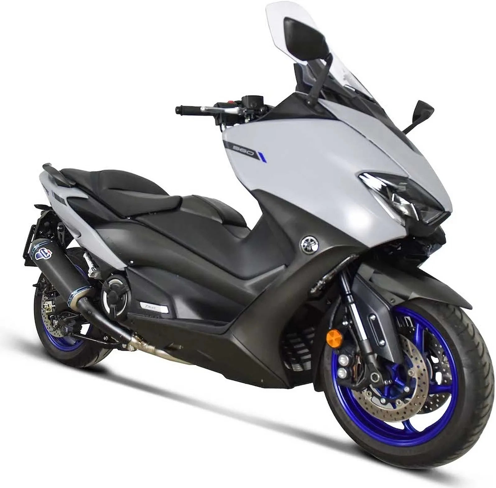 Komplette Auspuffanlage Ohne Geräuschzulassung Titan Schwarz Carbon Cap - Termignoni Kompatibel Mit Yamaha Xp 560 T-Max (2020)