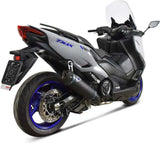 Komplette Auspuffanlage Ohne Geräuschzulassung Titan Schwarz Carbon Cap - Termignoni Kompatibel Mit Yamaha Xp 560 T-Max (2020)