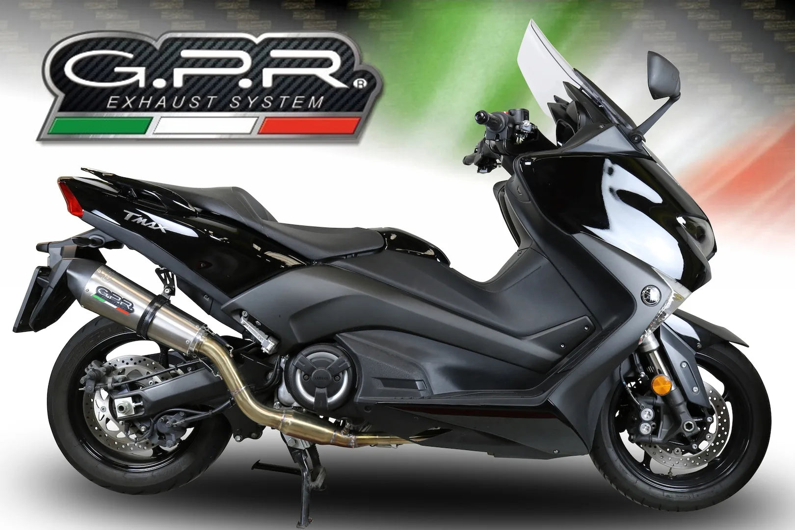 Komplette Abgasanlage Mit Katalysator Und Geräuschzulassung Gpe Anniversary Titan - Gpr Kompatibel Mit Yamaha T-Max 530 (2012-2016)