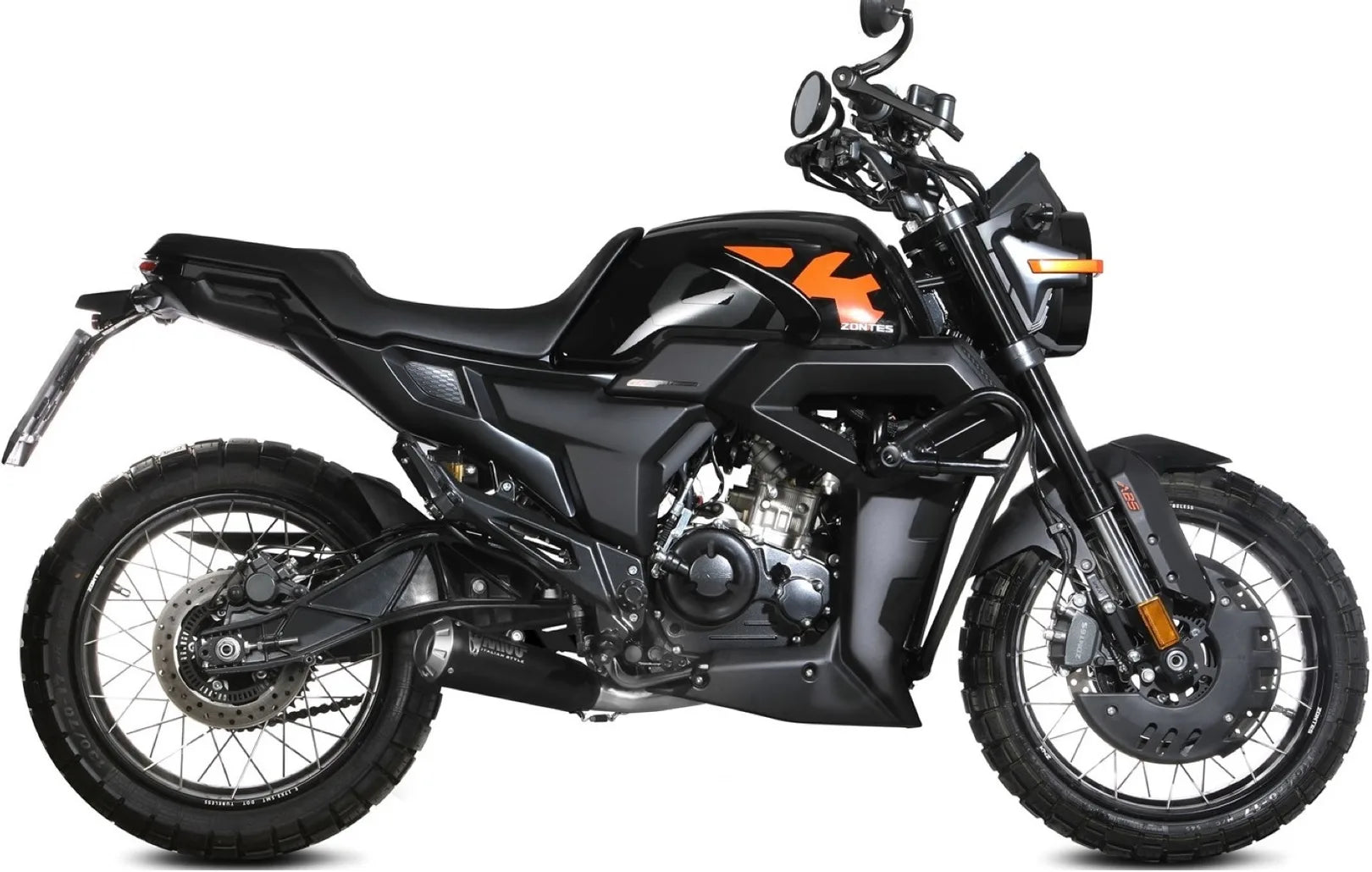 Komplette Auspuffanlage Ohne Katalysator Und Ohne Geräuschzulassung X-M1 Stahl Schwarz - Mivv Kompatibel Mit Zontes Zt 125 Gk (2021-2024)