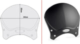 Universal Windschild Race Cafe Schwarz Aluminium - Givi Kompatibel Mit Benelli Leoncino 500 - Trail (2017-2024)