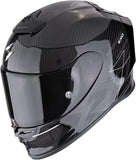 Integralhelm Für Motorrad Scorpion Exo Exo-R1 Evo Carbon Air Carbon Fiber Schwarz Weiß Cynergy Grösse M