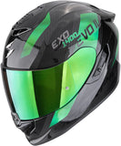 Integralhelm Für Motorrad Scorpion Exo Exo-1500 Carbon Air Carbon Fiber Schwarz Grün Platted Grösse Xxl
