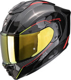 Integralhelm Für Motorrad Scorpion Exo Exo-1500 Carbon Air Carbon Fiber Schwarz Rot Gelb Mundi Grösse Xs