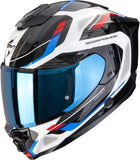 Integralhelm Für Motorrad Scorpion Exo Exo-1500 Air Ultra Tct Weiß Rot Blau Sleek Grösse M