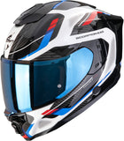 Full-Face Motorcycle Helmet Scorpion Exo Exo-1500 Air Ultra Tct White Red Blue Sleek Size Xxl