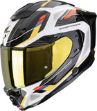 Integralhelm Für Motorrad Scorpion Exo Exo-1500 Air Ultra Tct Weiß Blau Gelb Sleek Grösse Xxl