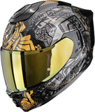 Integralhelm Für Motorrad Scorpion Exo Exo-1500 Air Ultra Tct Schwarz Grau Gold Apus Grösse M