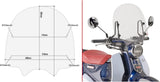 Transparent Wind-Screen - Givi Compatible With Honda Super Cub C125 (2018-2021)
