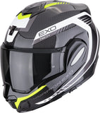 Klapphelm Für Motorrad Scorpion Exo Exo-Tech Evo Carbon Carbon Fiber Schwarz Neongelb Cosy Grösse Xs