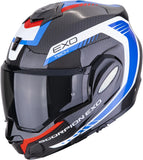 Klapphelm Für Motorrad Scorpion Exo Exo-Tech Evo Carbon Carbon Fiber Schwarz Blau Rot Cosy Grösse L