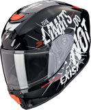 Integralhelm Für Motorrad Scorpion Exo Exo-Jnr Air Polycarbonate Schwarz Weiß Boum Grösse M
