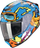 Integralhelm Für Motorrad Scorpion Exo Exo-Jnr Air Polycarbonate Blau Orange Fun Grösse M
