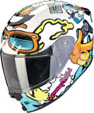 Integralhelm Für Motorrad Scorpion Exo Exo-Jnr Air Polycarbonate Weiß Blau Fun Grösse M