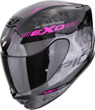 Full-Face Motorcycle Helmet Scorpion Exo Exo-391 Polycarbonate Black Pink Ava Size S