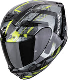 Integralhelm Für Motorrad Scorpion Exo Exo-391 Polycarbonate Schwarz Neongelb Clutter Grösse Xs