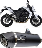 Auspuffendrohr Ohne Geräuschzulassung Nero Edelstahl Endkappe Carbon Fiber - Leovince Kompatibel Mit Kawasaki Z 750 (2007-2014)