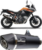 Exhaust Tip Without Sound Certification Lv-14 R Steel Black Carbon Fiber End Cap - Leovince Compatible With Kawasaki Z 500 - Se (2024-2026)