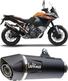 Auspuffendrohr Ohne Geräuschzulassung Nero Edelstahl Endkappe Carbon Fiber - Leovince Kompatibel Mit Ktm 1190 Adventure - R (2013-2016)