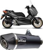 Auspuffendrohr Ohne Geräuschzulassung Nero Edelstahl Endkappe Carbon Fiber - Leovince Kompatibel Mit Yamaha X-Max 300 (2021-2024)