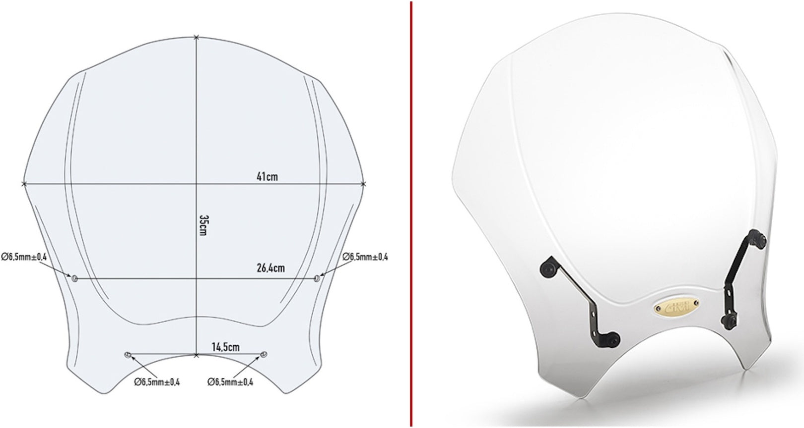 Universal Transparent Wind-Screen - Givi Compatible With Benelli Leoncino 500 - Trail (2017-2024)