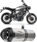 Komplette Auspuffanlage Ohne Katalysator Und Ohne Geräuschzulassung Lv One Evo Edelstahl Endkappe Carbon Fiber - Leovince Kompatibel Mit Yamaha Xsr 700 (2016-2020)