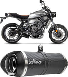 Komplette Auspuffanlage Ohne Katalysator Und Ohne Geräuschzulassung Lv One Evo Carbon Fiber Endkappe Carbon Fiber - Leovince Kompatibel Mit Yamaha Fz-07 (2017-2020)