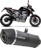 Auspuffendrohr Ohne Geräuschzulassung Lv One Evo Carbon Fiber Endkappe Carbon Fiber - Leovince Kompatibel Mit Ktm 790 Duke - L A2 (2018-2020)