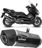 Komplette Auspuffanlage Ohne Katalysator Und Ohne Geräuschzulassung Lv One Evo Edelstahl Full Schwarz Endkappe Carbon Fiber - Leovince Kompatibel Mit Yamaha Xp 560 T-Max (2020-2024)