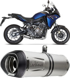 Komplette Auspuffanlage Ohne Katalysator Und Ohne Geräuschzulassung Lv One Evo Edelstahl Endkappe Carbon Fiber - Leovince Kompatibel Mit Yamaha Tracer 7 Gt (2020-2024)