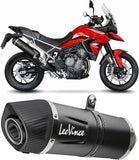 Auspuffendrohr Ohne Geräuschzulassung Lv One Evo Edelstahl Schwarz Endkappe Carbon Fiber - Leovince Kompatibel Mit Triumph Tiger 850 (2020-2023)