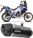 Exhaust Tip Without Sound Certification Nero Stainless Steel Carbon Fiber End Cap - Leovince Compatible With Triumph Tiger 800 Xcx - Xr - Xrx (2011-2016)