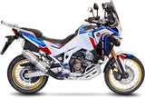 Exhaust Tip Without Sound Certification Lv One Evo Stainless Steel - Leovince Compatible With Honda Crf 1100 L Africa Twin Dct (2020-2023)