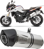 Auspuffendrohr Ohne Geräuschzulassung Lv One Evo Edelstahl Endkappe Carbon Fiber - Leovince Kompatibel Mit Bmw F 800 Gt (2017-2020)