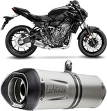 Komplette Auspuffanlage Ohne Katalysator Und Ohne Geräuschzulassung Lv One Evo Edelstahl Endkappe Carbon Fiber - Leovince Kompatibel Mit Yamaha Mt-07 (2021-2024)