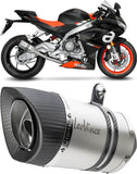 Komplette Auspuffanlage Ohne Katalysator Und Ohne Geräuschzulassung Lv Pro Edelstahl Endkappe Carbon Fiber - Leovince Kompatibel Mit Aprilia Rs 660 (2021-2024)