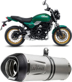 Komplette Auspuffanlage Ohne Katalysator Und Ohne Geräuschzulassung Lv One Evo Edelstahl Endkappe Carbon Fiber - Leovince Kompatibel Mit Kawasaki Z 650 Rs (2022-2024)