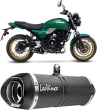 Komplette Auspuffanlage Ohne Katalysator Und Ohne Geräuschzulassung Lv One Evo Carbon Fiber Endkappe Carbon Fiber - Leovince Kompatibel Mit Kawasaki Z 650 (2021-2026)